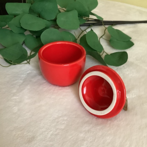 Ceramic Red Apple Trinket Dish - Picture 4 of 10